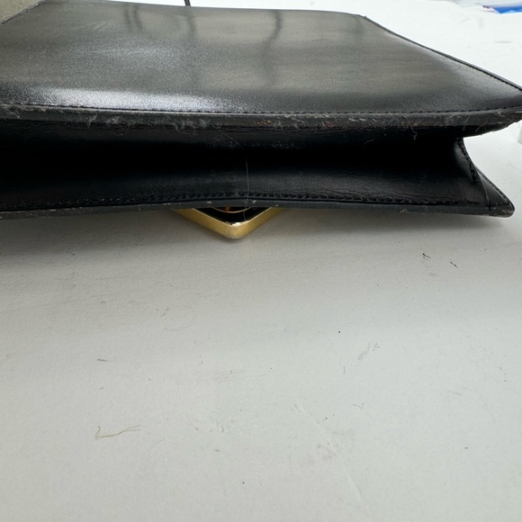 YSL Black structured rectangular flap bag. Thin strap can be worn so many ways - Picture 11 of 11